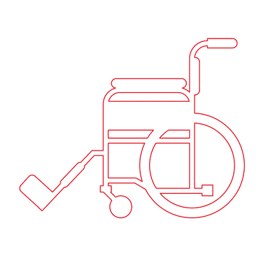 Rolstoel comfort beensteunen