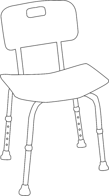 Douchestoel zonder uitsparing