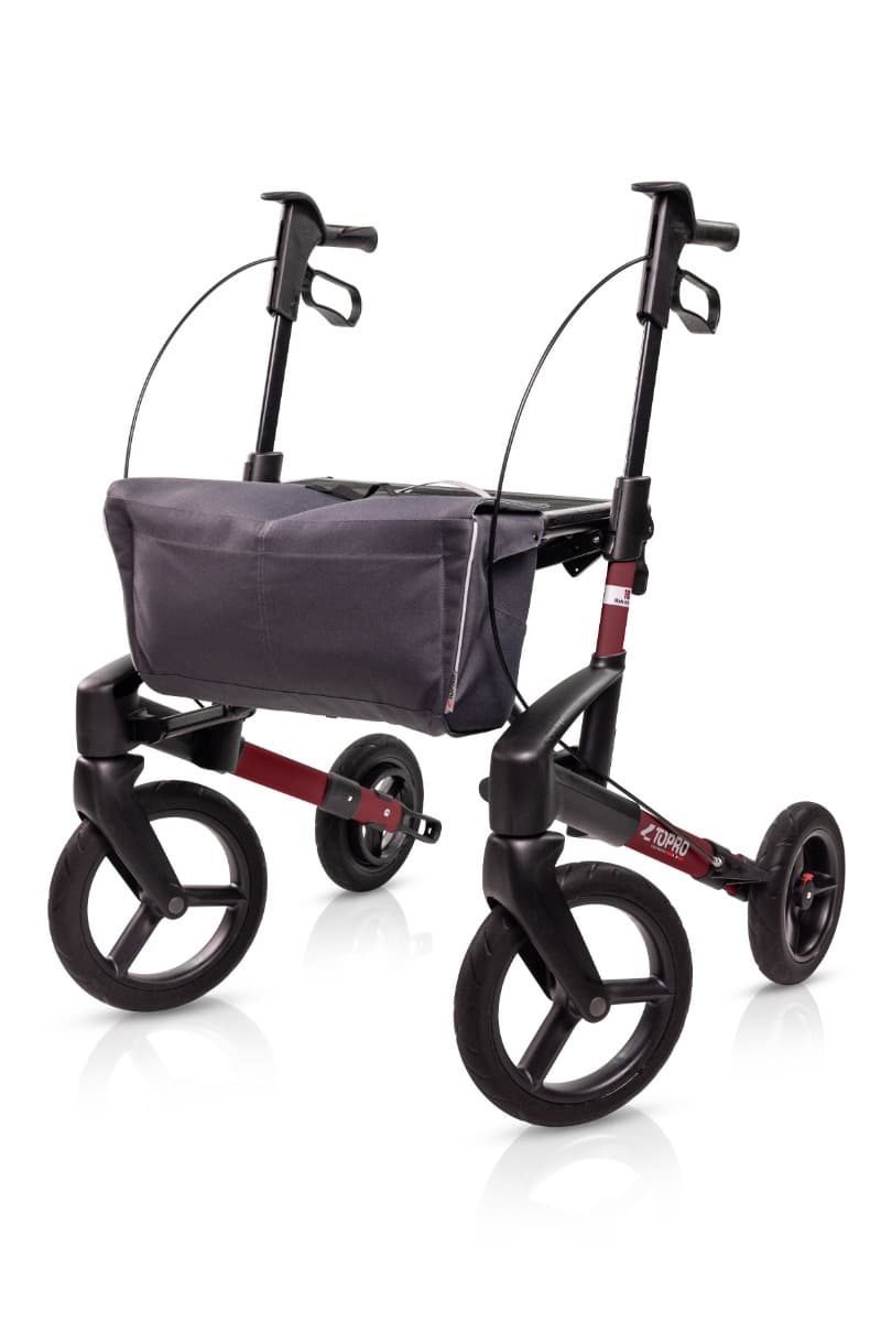 Topro Olympos ATR Slim rollator rood met zwarte accenten