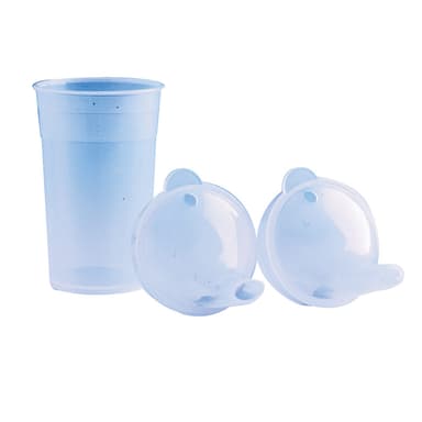 Drinkbeker standaard met 2 tuitdeksels