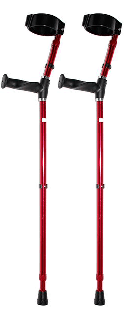 Elleboogkrukken gesloten manchet dubbel verstelbaar (per paar)